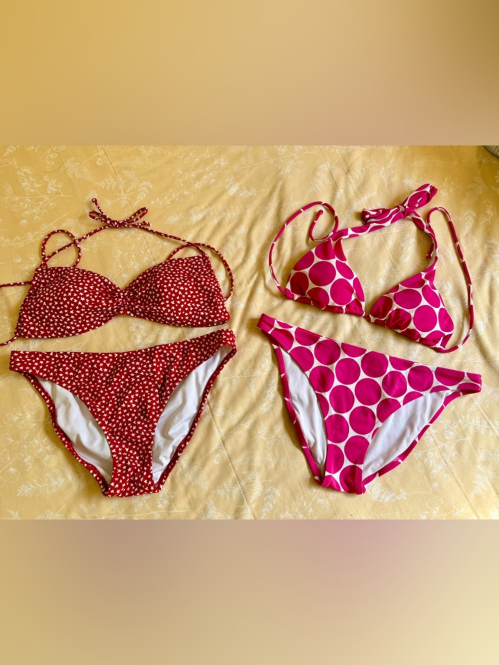 Victoria's Secret Red Star Print Bikini Top